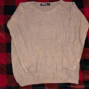 NWOT mauve shaker stitch sweater